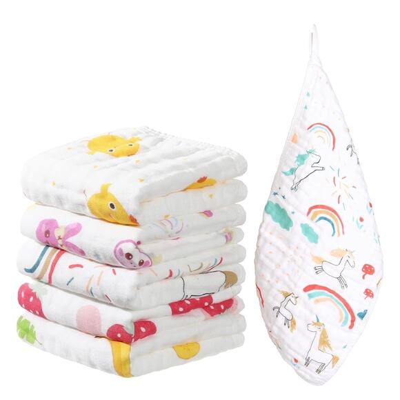 THSAM Other - Muslin Burp Cloths 100% Cotton 20x10 Baby Burping Cloths 6 Pack Super Soft